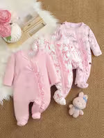 Girls' Three-Piece Romper Set