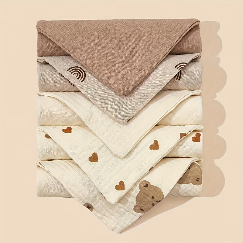 5pcs Baby Drool Bibs