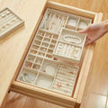 4pcs/set Stackable Velvet Lined Jewelry Tray