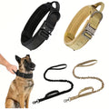 2pcs Tactical Dog Collar And Leash with Handle