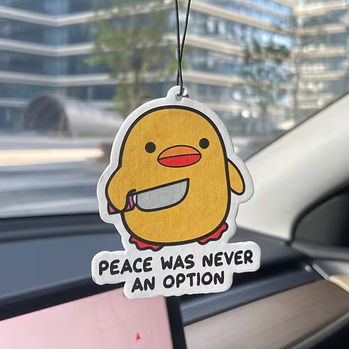 Funny angry duck Car Air Fresheners - Hanging Rearview