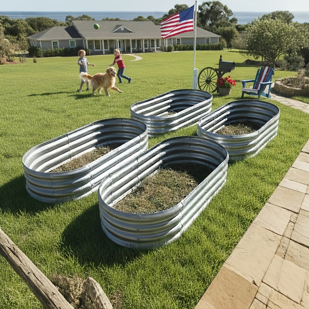 Galvanized Raised Garden Bed 2 Sets