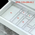 5pcs Clear Acrylic Drawer Organizer