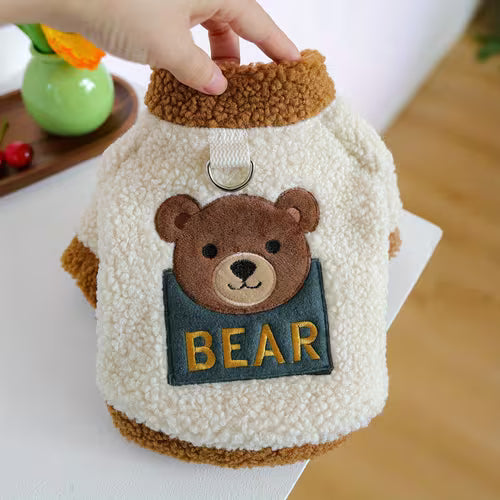 1pc Plush Coat with Plush Exterior & Snap Closure