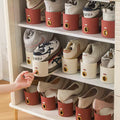 Vertical Stripe Shoe Rack with a 6-Pack Design That
