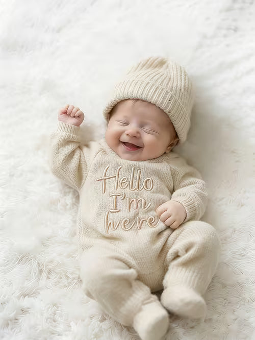 Children's Letter Embroidery Sweater Knitwear