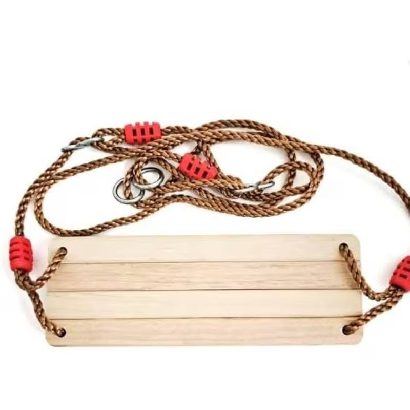 LocalSM Wooden Swing with Adjustable Ropes