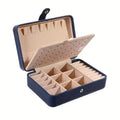 1pc Elegant Double-Layer Jewelry Box - Faux Leather