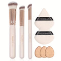 3pcs Foundation Brush Makeup Brush Set + 2 Triangular