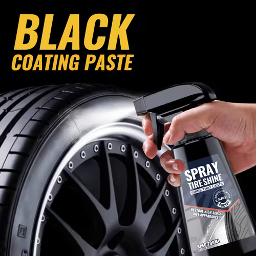 KJM Tire Shine Spray/Instant Deep Black Gloss
