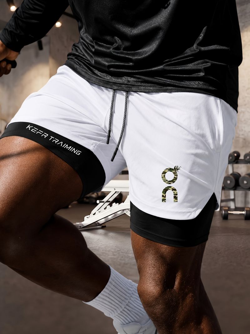 Men's Fitness Sports Double-Layer Shorts
