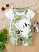 Summer Unisex Baby Cartoon Animal Koala Pattern