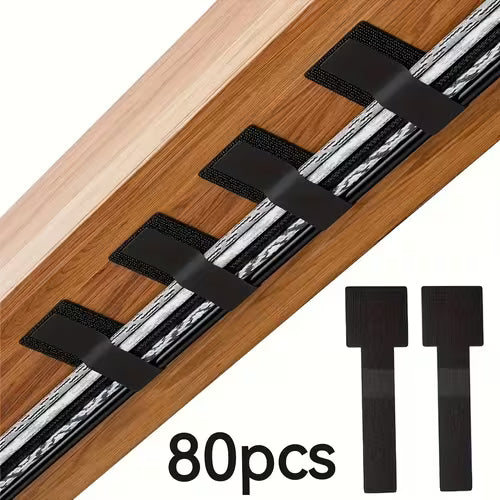 50pcs/80pcs Self-Adhesive Heavy-Duty Cable Ties
