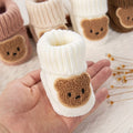 Adorable Bear Knit Socks for Newborns - 1 Pair Soft