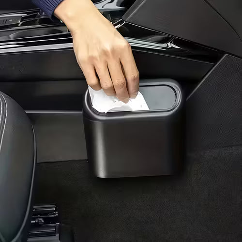 1 Dual-Compartment Car Trash Can - Easy-open Lid