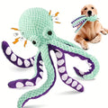 Chew-Resistant Dog Plush Squeaky Octopus Toy | Teething