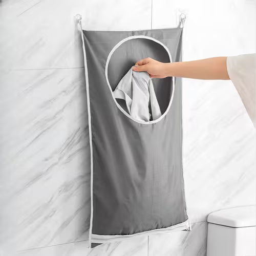 1pc Space-Saving Hanging Laundry Bag for RV