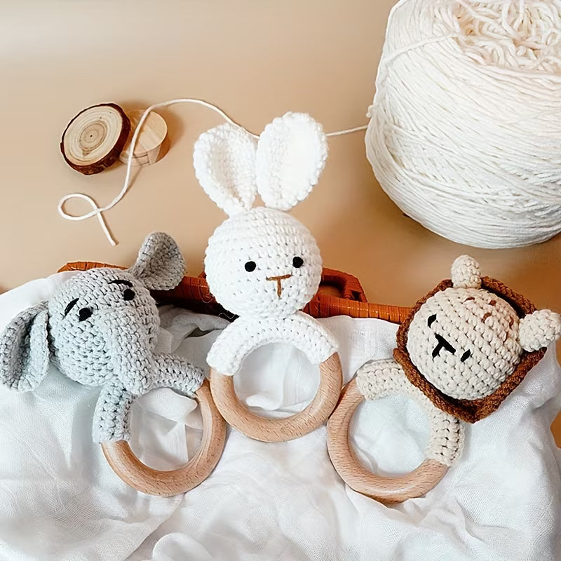 Crochet White Rabbit Rattle