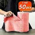 50pcs/1Roll of Multi-Color Reusable Microfiber Towel