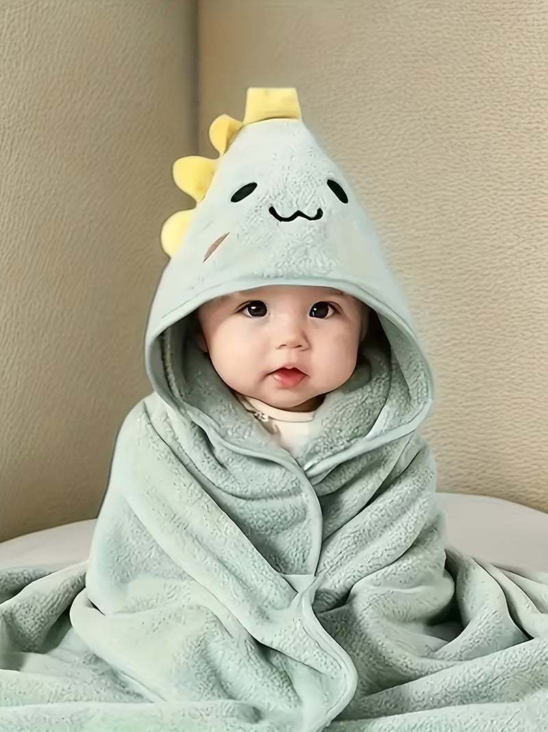 1-Pack Kids' Hooded Bathrobe - Animal Cartoon Design