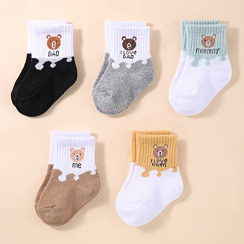 5 Pairs Baby Socks Low Cut Stretch Ankle Socks Infant