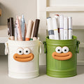 2pcs Cute Cartoon Face Large Capacity Pen Holder