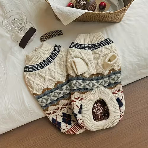 Autumn and winter pet thick sweater Dog clothes Small