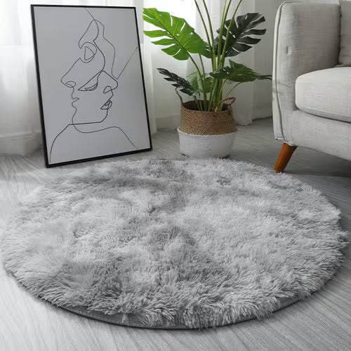 Round Thickened Plush Pet Bed