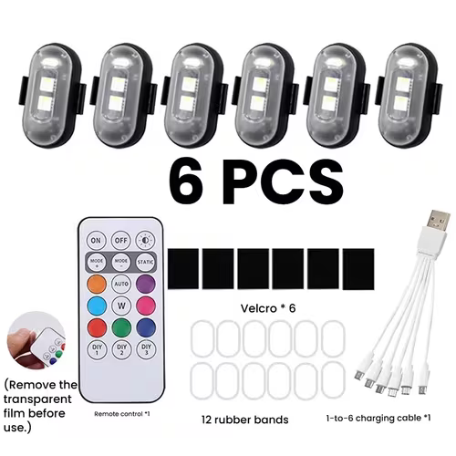 2/4/6pcs LED Decorative Lights with Charger