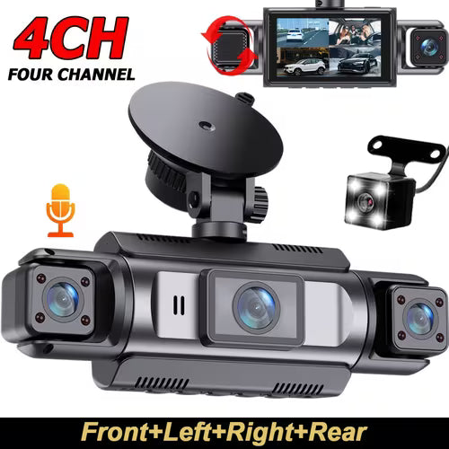 4-Channel Car Dash Cam