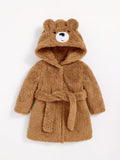 Baby Boy Baby Girl Long-Sleeved Hooded Bathrobe