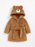 Baby Boy Baby Girl Long-Sleeved Hooded Bathrobe