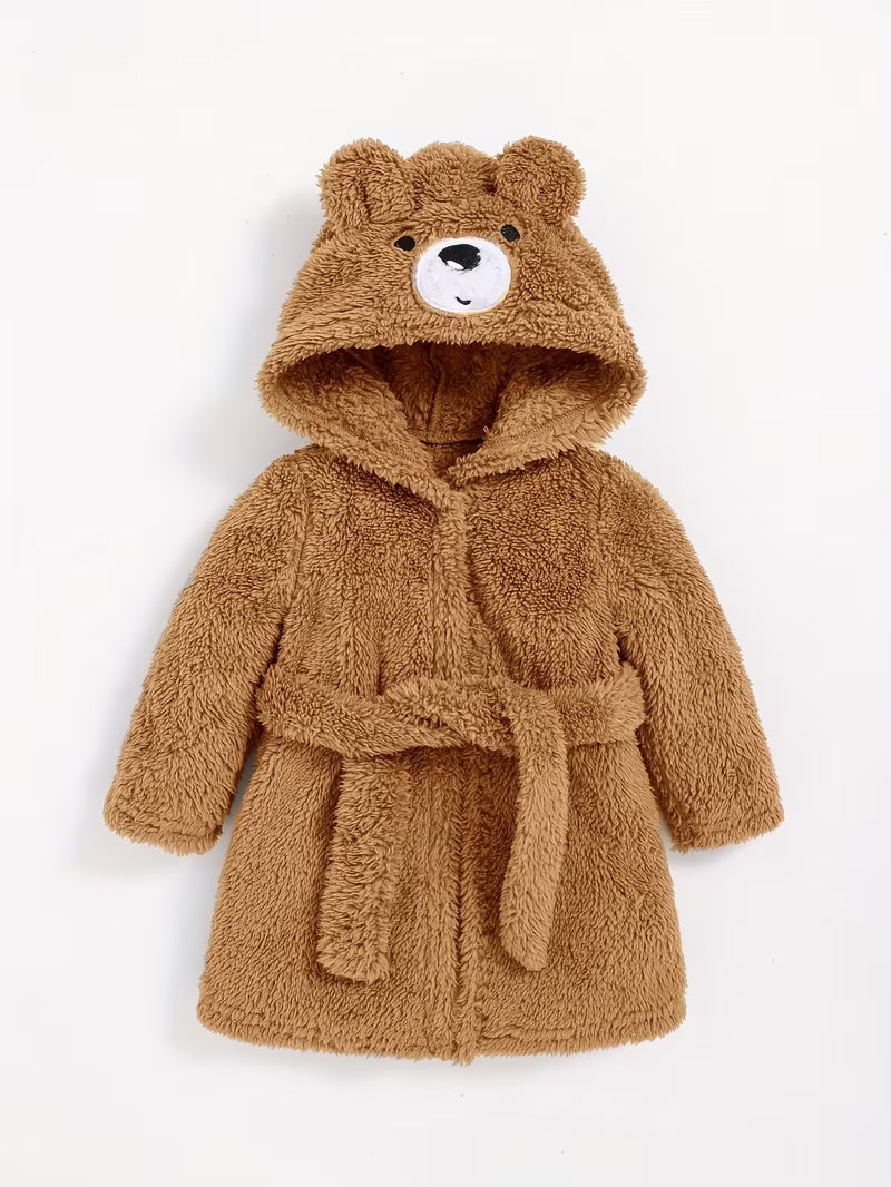Baby Boy Baby Girl Long-Sleeved Hooded Bathrobe