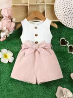 Cute Fashionable Vest Shorts Bodysuit | Spring and