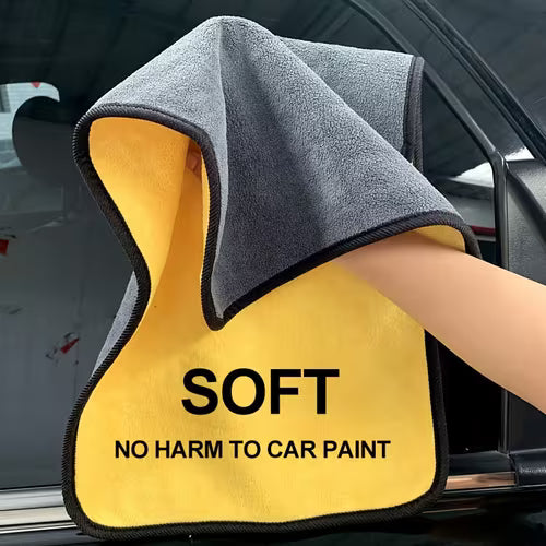 Double-layer Thickened Coral Car Cleaning