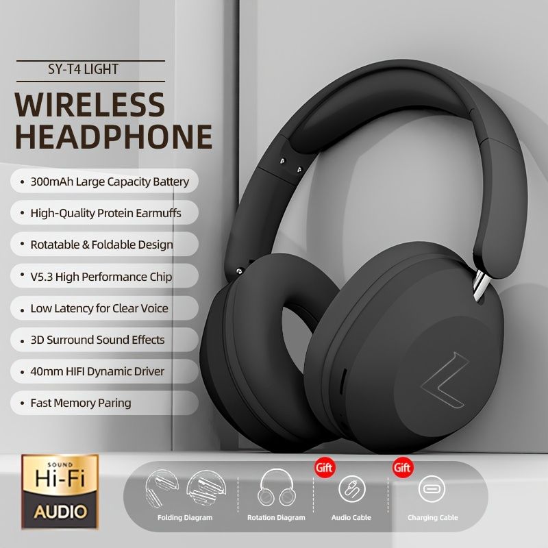 Wireless Headphones with Reduced Wearing Pressure