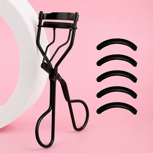 1 Professional Stainless Steel Eyelash Curler with 5
