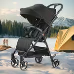 EQMAMA Baby Stroller Reclining And Sitting One-Button