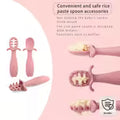 3pcs Soft Silicone Feeding Set for - Food Grade Spoon