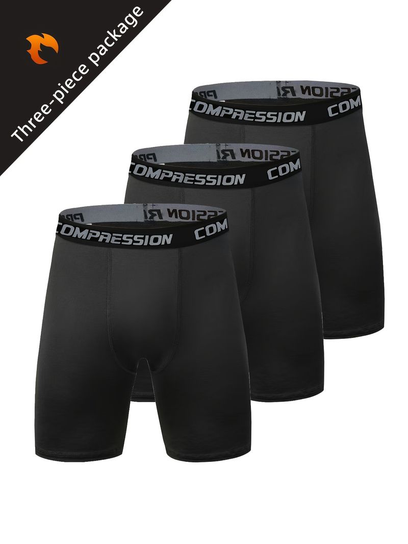 3pcs Men's Compression Sports Leggings
