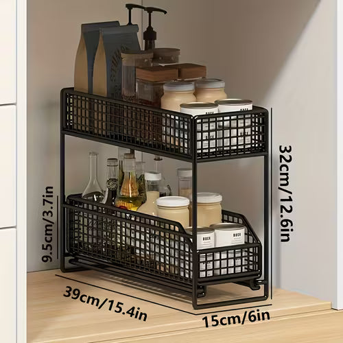 1pc Large-capacity Under-sink Storage Rack