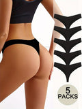 Invisible And Stretch: 5-Pack Seamless Sexy Thongs