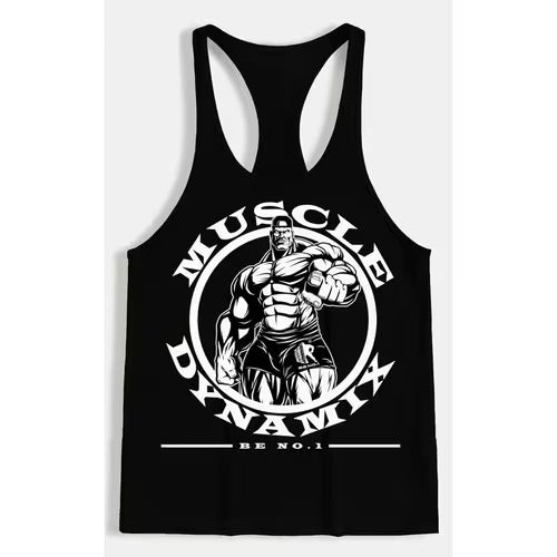 Local BLACK STRINGER VEST MUSCLE DYNAMIX