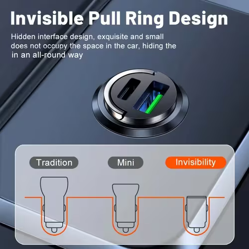 100W Fast Charging Car Mobile Phone Charger Type-C