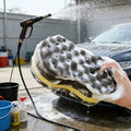 2pcs Black 3-Layer 8-Shaped Car Wash Thick Sponge