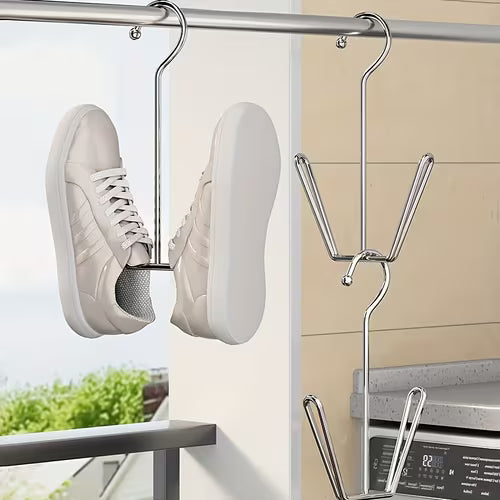 1pc Durable Stainless Steel Shoe Rack Coat Hanger