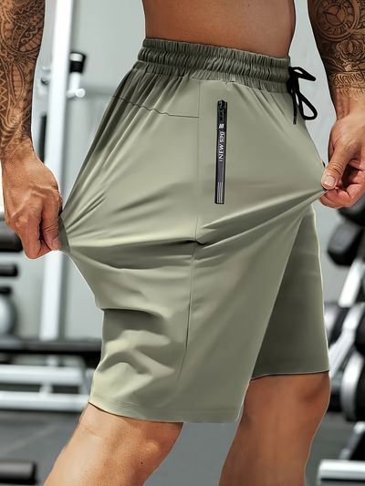 Men's Summer Athletic Casual Shorts Elastic Fitness