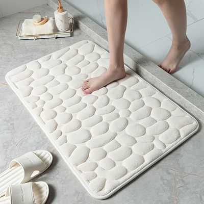 A super soft memory sponge bath mat