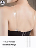 2 Pairs Clear Transparent Invisible Bra Straps