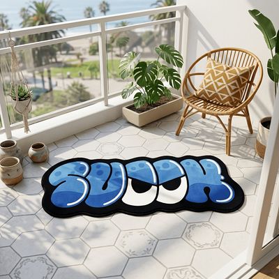 A Street Graffiti Bubble Letter Design Irregularly